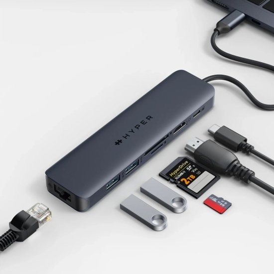 国内正規品 Hyper ハイパー HyperDrive Next 7 Port USB-C ハブ 10Gbps USB 3.2 100Wのパススルー充電|MSQUALL