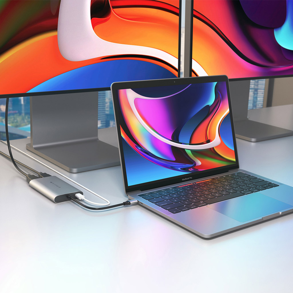国内定め事品 Hyper HyperDrive デュアル4K HDMIアダプター MacBook Air/Pro (M1/M2 \u0026 Intel) 一斉に最終生産物 USB-C PD 100W  HP-HDM1