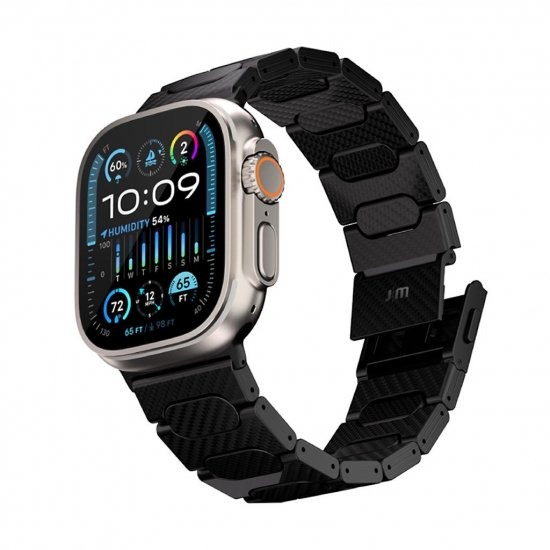 国内正規品 Just Mobile ジャストモバイル Apple Watchバンド Watch Band 1K カーボンファイバー マグネット式留め具|MSQUALL