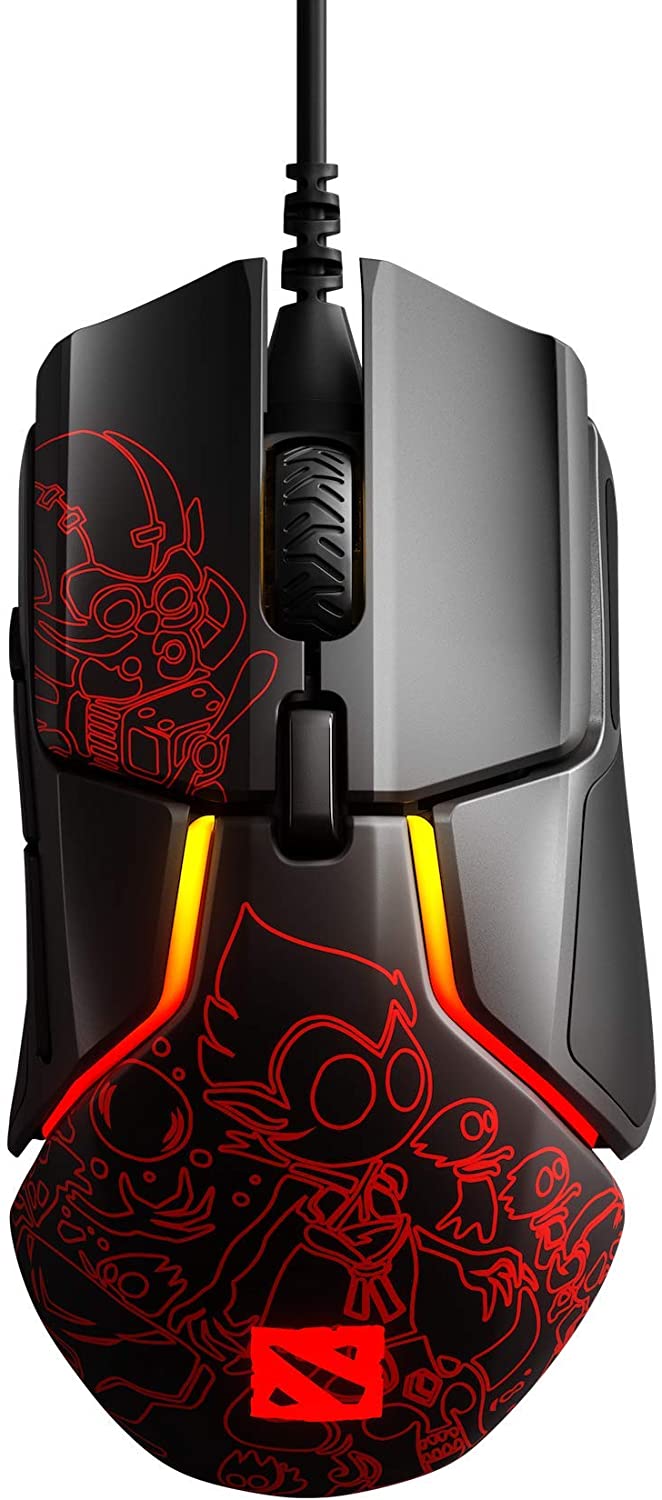 スティールシリーズ SteelSeries RIVAL 600 DOTA 2 EDITION Dota 公式ゲーミングマウス 有線 TrueMove3  センサー 8ゾーンRGBイルミネーション 256通りの重量バランス設定 6000万回クリック保証スプリットトリガーメカニカルスイッチ 62448 愛用