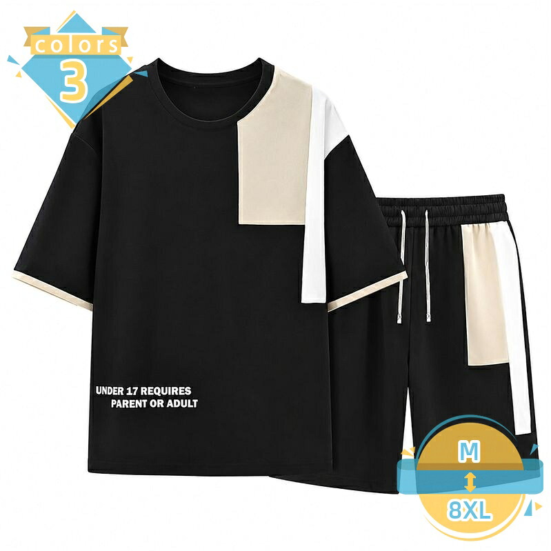 メンズ セットアップ 半袖 Tシャツ ショートパンツ 上下 2点セット 大きいサイズ 体型カバー スポーツウェア 部屋着 快適 カジュアル 普段着 mssk-online|トラベア雑貨店