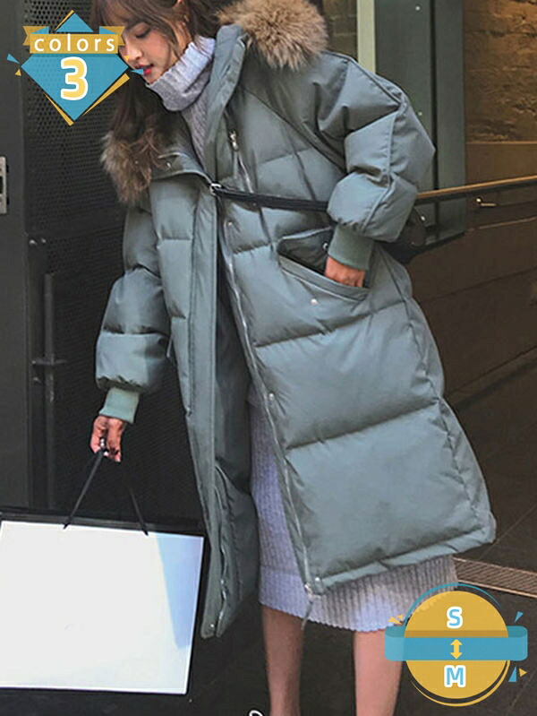 ダウンジャケット レディース 冬服 防寒 保温 女性 ダウンコート中綿コート レディース 秋冬 フード付き 長め 膝下 大きいサイズ おしゃれ 中綿入り 厚手 アウター バイク アウトドア 防寒 綿服 シンプル スタイリッシュ 大きいサイズ mssk-online