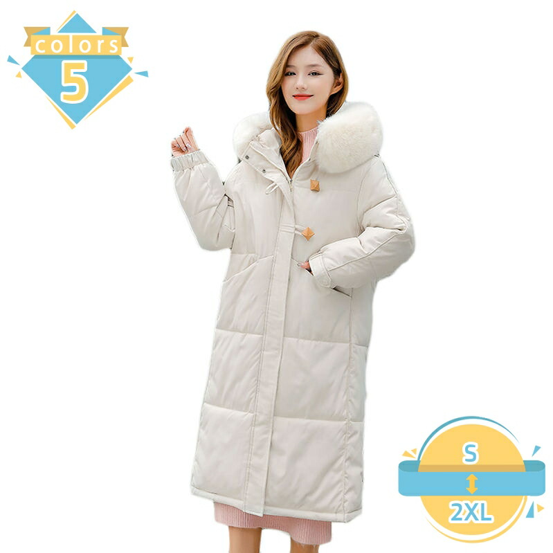 500円OFFクーポン フード付 ロング コート レディース ダウンコート 中綿入り ダウンジャケット 冬服 防寒着 あったか 大きいサイズ Aライン 体型カバー ゆったり おしゃれ エレガント アウター 着痩せ レディースファッション mssk-online