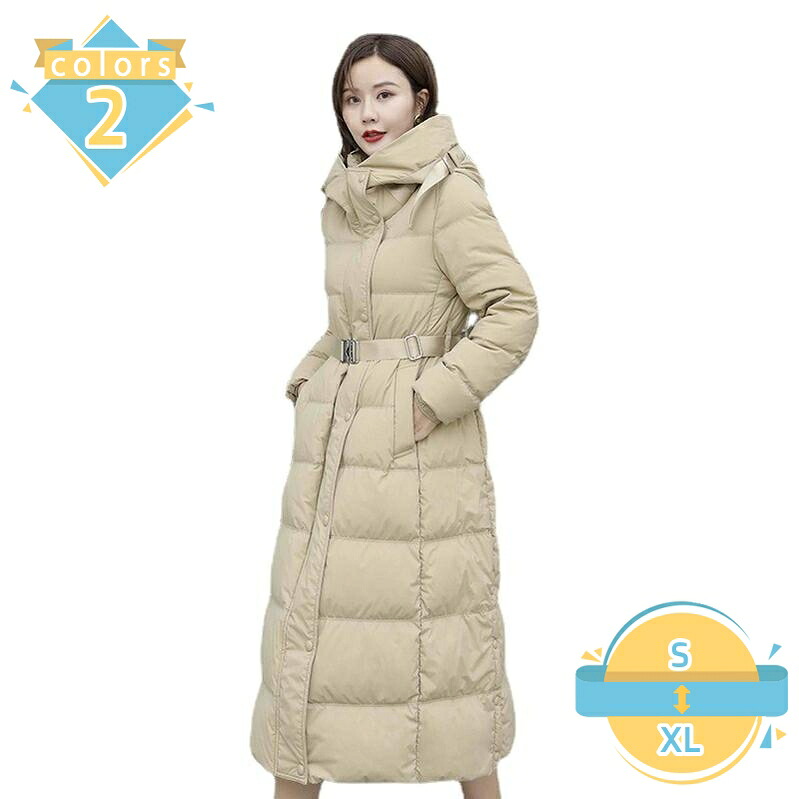 2000円OFFクーポン ダウン ロング コート レディース フード付き ジャケット カジュアル 大きいサイズ 膝下 かわいい 防寒 女性用 冬服 コート 冬 おしゃれ 上着 ロングコート 防寒 秋冬 大きいサイズ mssk-online|トラベア雑貨店