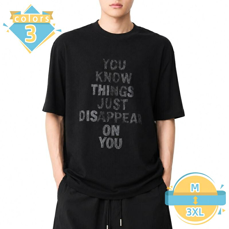 メンズTシャツ ゆったり 半袖 カットソー クルーネック ティーシャツ 丸首 カジュアル プリント グラフィック トップス おしゃれ 大きいサイズ 夏服 mssk-online|トラベア雑貨店
