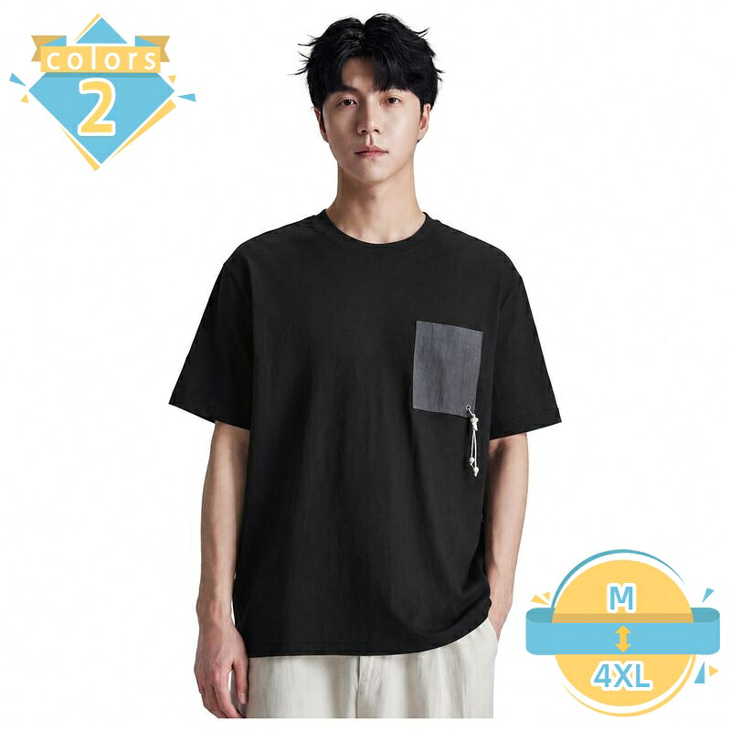 メンズ Tシャツ 半袖 クルーネック 丸首 ゆったり トップス 着痩せ カジュアル ビッグシルエット 大きいサイズ サマーニット風 シンプル 夏 mssk-online｜トラベア雑貨店