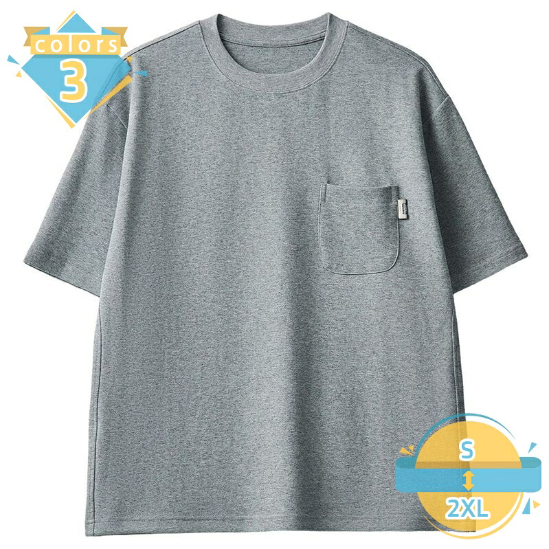 カットソー メンズ 半袖 クルーネック ビッグTシャツ ゆったり ドロップショルダー トップス カジュアル ポケット付き 丸首 ティーシャツ オーバーサイズ おしゃれ 大きいサイズ 春夏 mssk-online｜トラベア雑貨店 12,784円