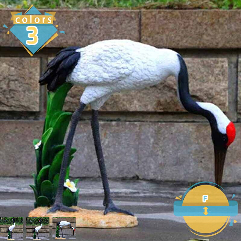 2000円OFFクーポン ガーデンオーナメント 動物 庭 オブジェ タンチョウチョウ 置き物 鳥 アニマル ガーデンオブジェ 置物 とり 彫像 ガーデニング 屋外 装飾品 庭の装飾 インテリア 動物の置物 室外用 園芸用品 大きい かわいい mssk-online|トラベア雑貨店