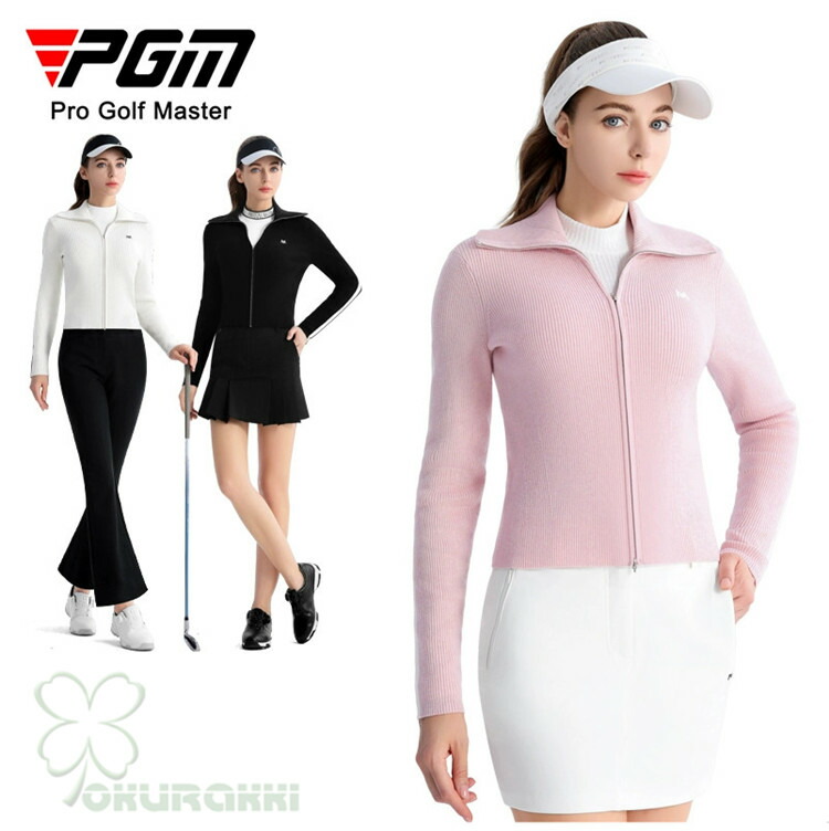 ゴルフ GOLF 羊毛プルオーバー 秋 冬 レディース 厚地の外套 ゴルフ御召しもの 編み物プルオーバー 防寒 生あたたかい 差し上げ物 差し上げ物