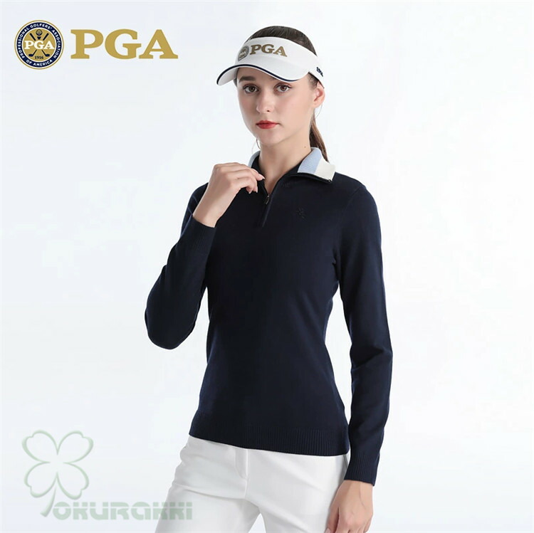 ゴルフ GOLF 羊毛プルオーバー 秋 冬 レディース 厚地の外套 ゴルフ御召しもの 編み物プルオーバー 防寒 生あたたかい 差し上げ物 差し上げ物