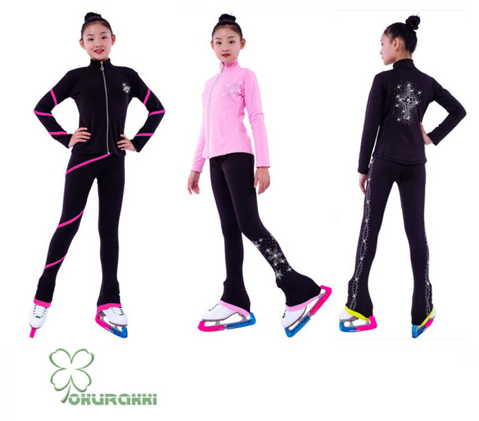 フィギュアスケート スケートウエア アイスフィギュアスケート 女子 アイススケート ジャケット ズボン 2点セット ストレッチ フリース 2111sktware16_0.jpg