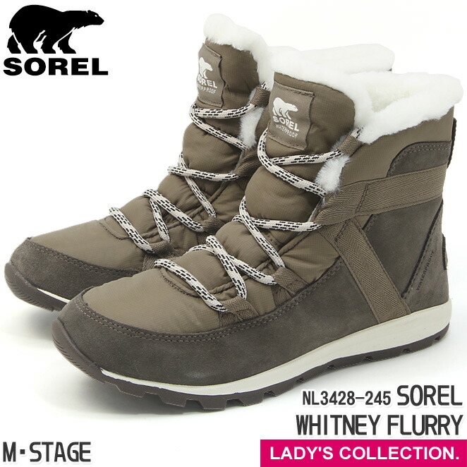 超お買い得 靴 ブーツ 防水 防寒 スノー ウィンター ショートブーツ レディース Major Flurry Whitney Sorel 送料無料 ソレル ウィットニーフルーリー 冬用 Nl3428 245 22 5 25 0cm 人気 カーキ Www Alidineinn Com Au