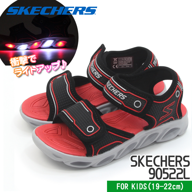 skechers sandals kids red