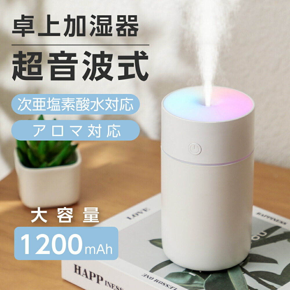 加湿器 卓上 アロマ ミニ加湿器 軽量 USB充電式 透明タンク 230ml 静音 省エネ 乾燥対策 持ち運び コードレス 長時間連続加湿 コンパクト 卓上加湿器 車載 寝室 家庭 オフィス h-00012