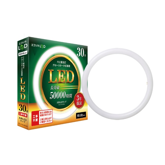 IRIS OHYAMA 丸型LEDランプ LDFCL3040N 丸形LEDランプセット3040 商品詳細｜LED丸形ランプ｜LED照明