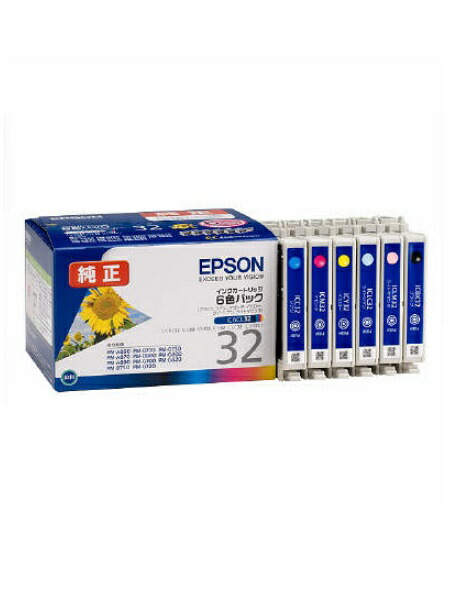 EPSON エプソン　インクカートリッジ IC6CL32(1パック6個入)（１個） 【純正品】［送料無料］ 5,926円