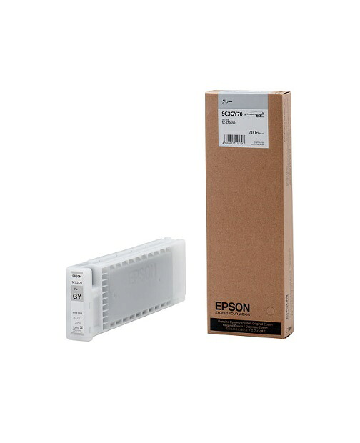 EPSON エプソン インクカートリッジ(グレー)　 SC3GY70(1個)【純正品】［送料無料］ 北海道/沖縄県への配送は不可 18,426円
