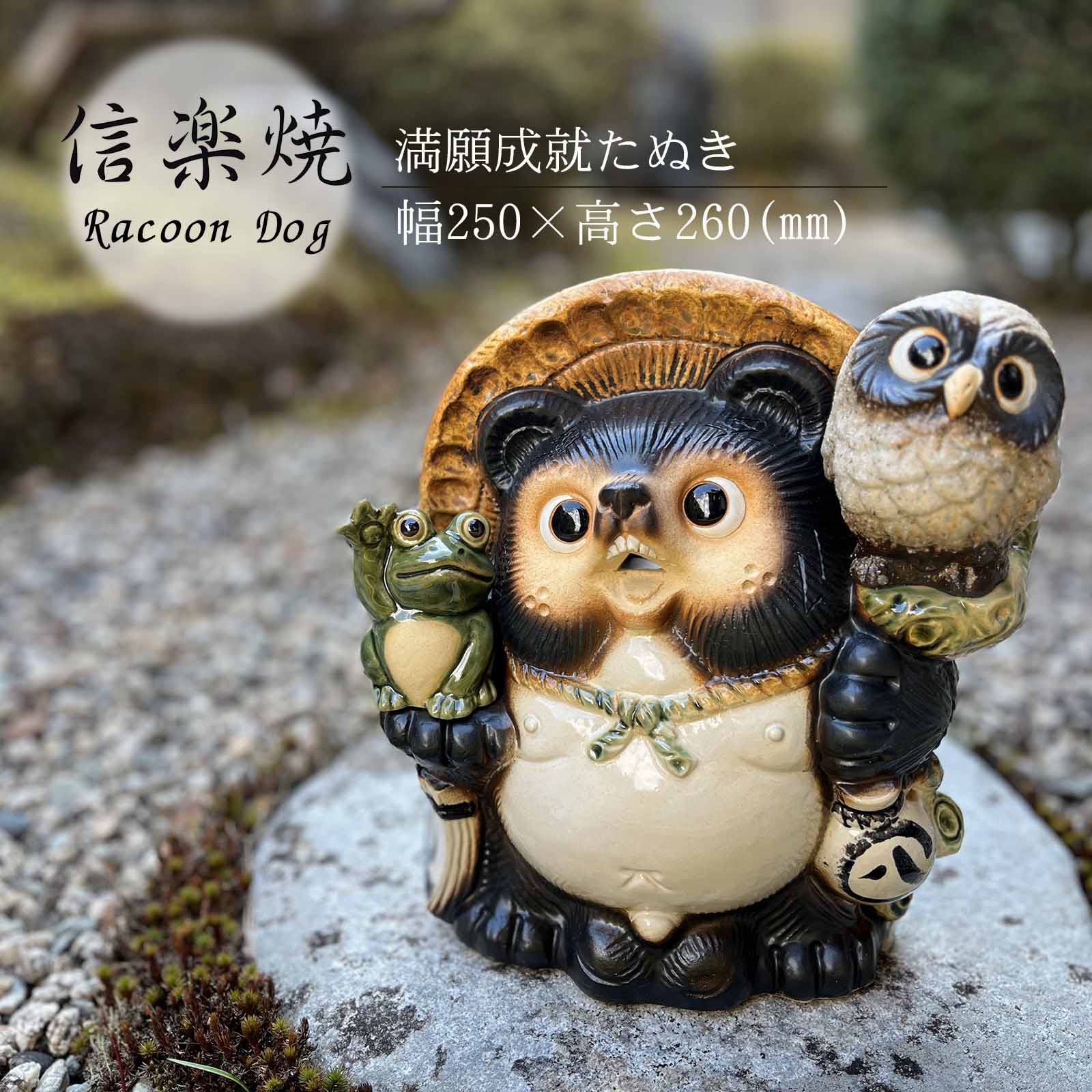 楽天市場】メス狸 かわいい 置物 陶器 信楽焼 たぬき 和風