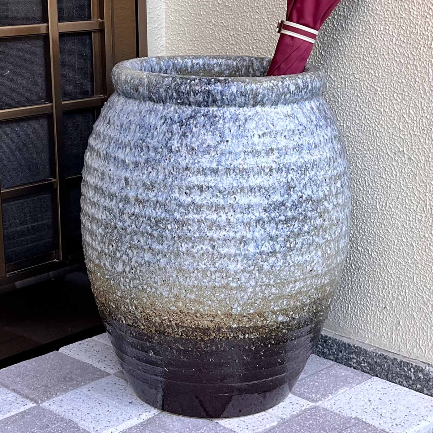 楽天市場】陶器傘たてべっ甲坪壺型傘立かさたて,傘たて,信楽焼きの陶器