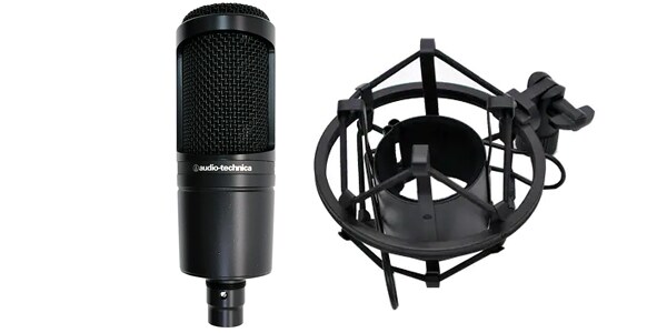 audio technica（オーディオテクニカ） ラージダイアフラム/コンデンサーマイク AT2020 MS40ショックマウントセット｜迅速配送の楽器機材本舗 15,644円