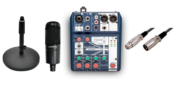 audio technica（オーディオテクニカ） ラージダイアフラム/コンデンサーマイク AT2020 Notepad-5 配信セット｜迅速配送の楽器機材本舗