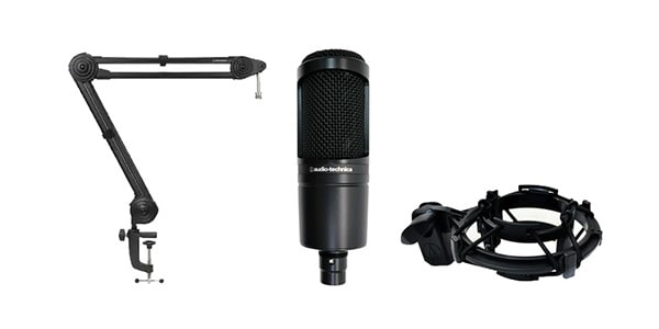 audio technica（オーディオテクニカ） ラージダイアフラム/コンデンサーマイク AT2020 ショックマウント＋デスクアームセット｜迅速配送の楽器機材本舗