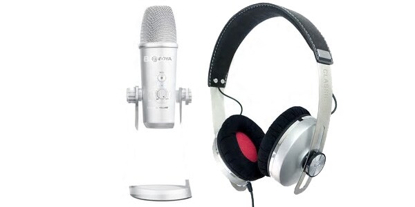 BOYA（ボーヤ） ラージダイアフラム/コンデンサーマイク BY-PM700SP スマホ対応USBマイク &times; CPH3000SLヘッドホン セット｜迅速配送の楽器機材本舗 25,539円