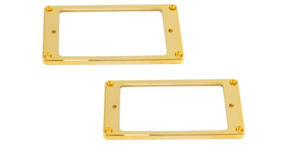 ALLPARTS(オールパーツ) PUカバー/エスカッション PC-0741-002 Gold Flat Profile Humbucking Pickup Ring Set|迅速配送の楽器機材本舗
