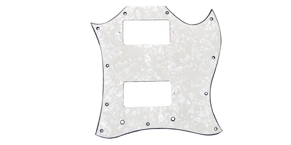 ALLPARTS(オールパーツ) ギター用ピックガード PG-9803-055 Large White Pearloid Pickguard for SG Style|迅速配送の楽器機材本舗