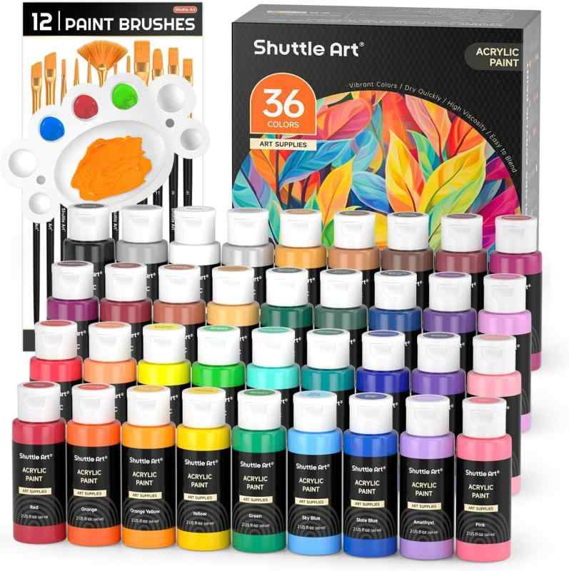 楽天市場】Shuttle Art アクリル絵の具 セット 絵の具セット