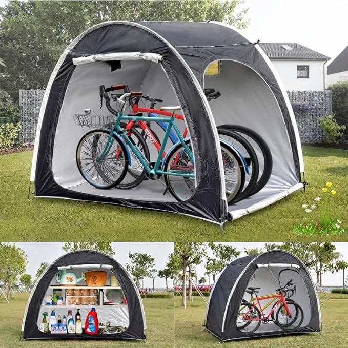 レビュー特典付き 自転車用テント 折りたたみ収納可能 サイクルハウス サイクルポート M L 2台用 3台用 5台用 ガレージ 物置 ガレージテント バイクガレージ バイク 自転車置き場 屋外 テント 自転車収納 自転車屋根 簡易ガレージ 車庫 7,200円