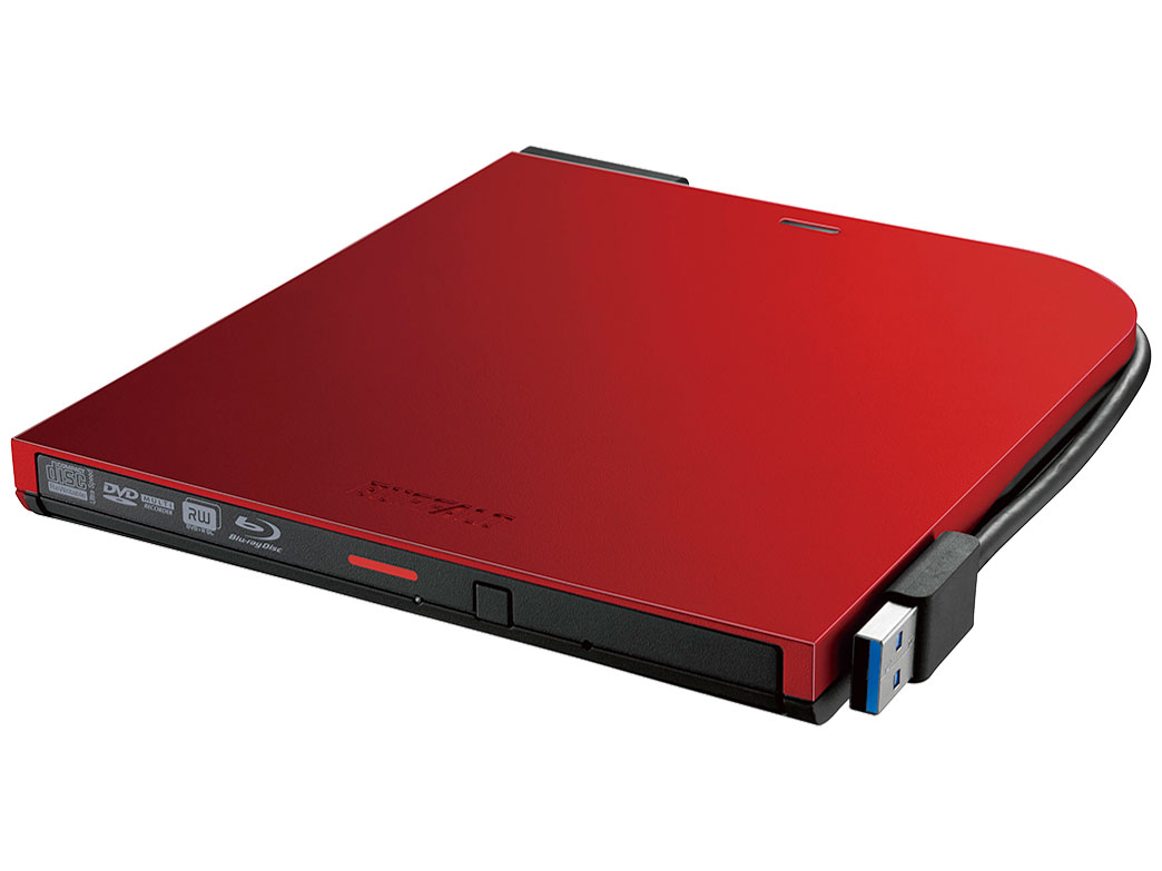 BUFFALO バッファロー ブルーレイドライブ BRXL-PTV6U3-RDB [レッド] BUFFALO バッファロー USB3.2(Gen1)対応 ポータブルBD 書込ソフト添付 【配送種別A】｜MTTストア　店