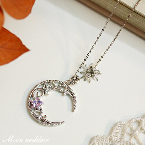 ynztangon 月のネックレス 楽天市場】ネックレス ムーン 月 三日月 レディース クレセントムーン