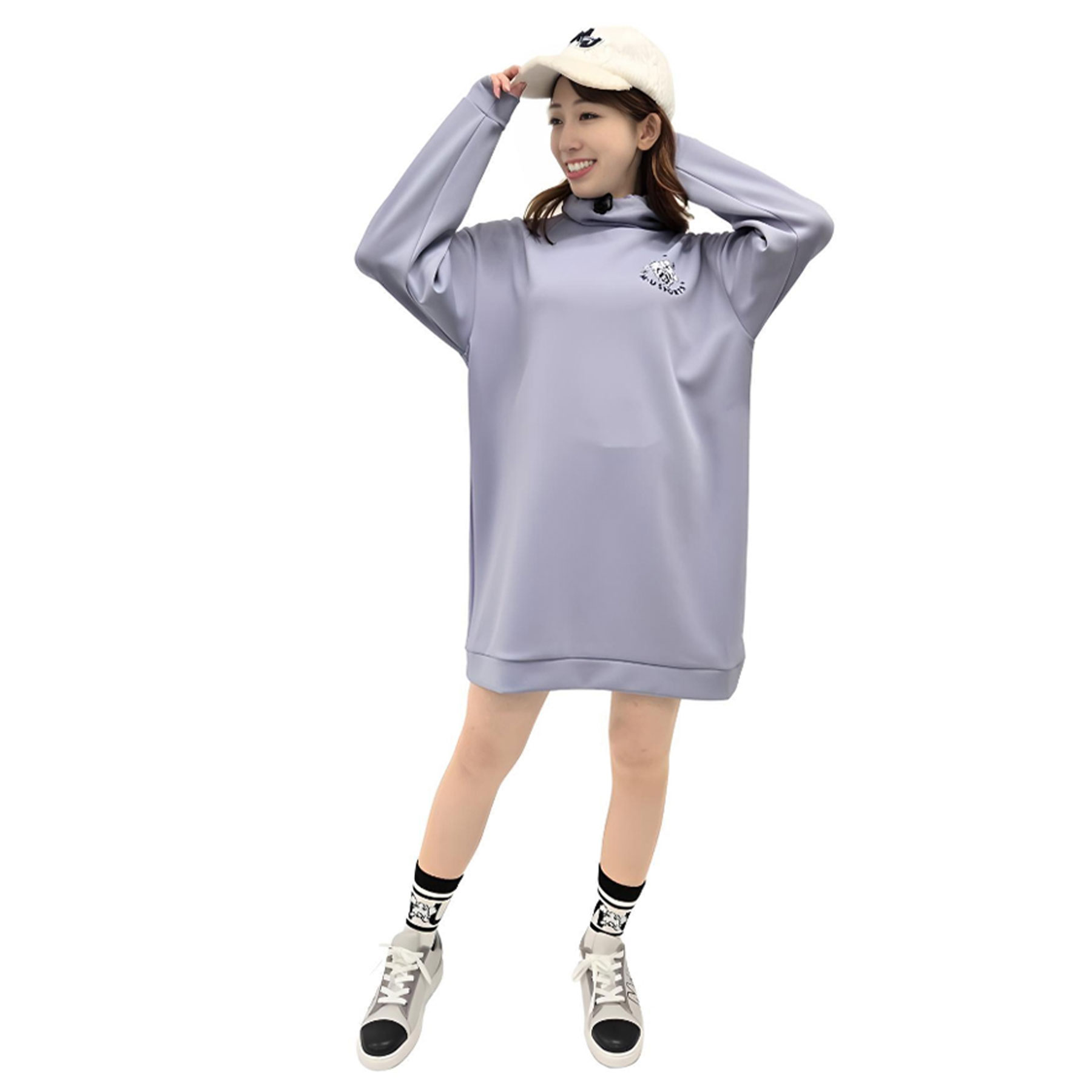 【SALE 30%OFF】[MU SPORTS] ゴルフ ワンピース アクアスーティングプリントワンピース / 吸水速乾 UVカット 軽量 防シワ ハイネック ポケット 18,041円