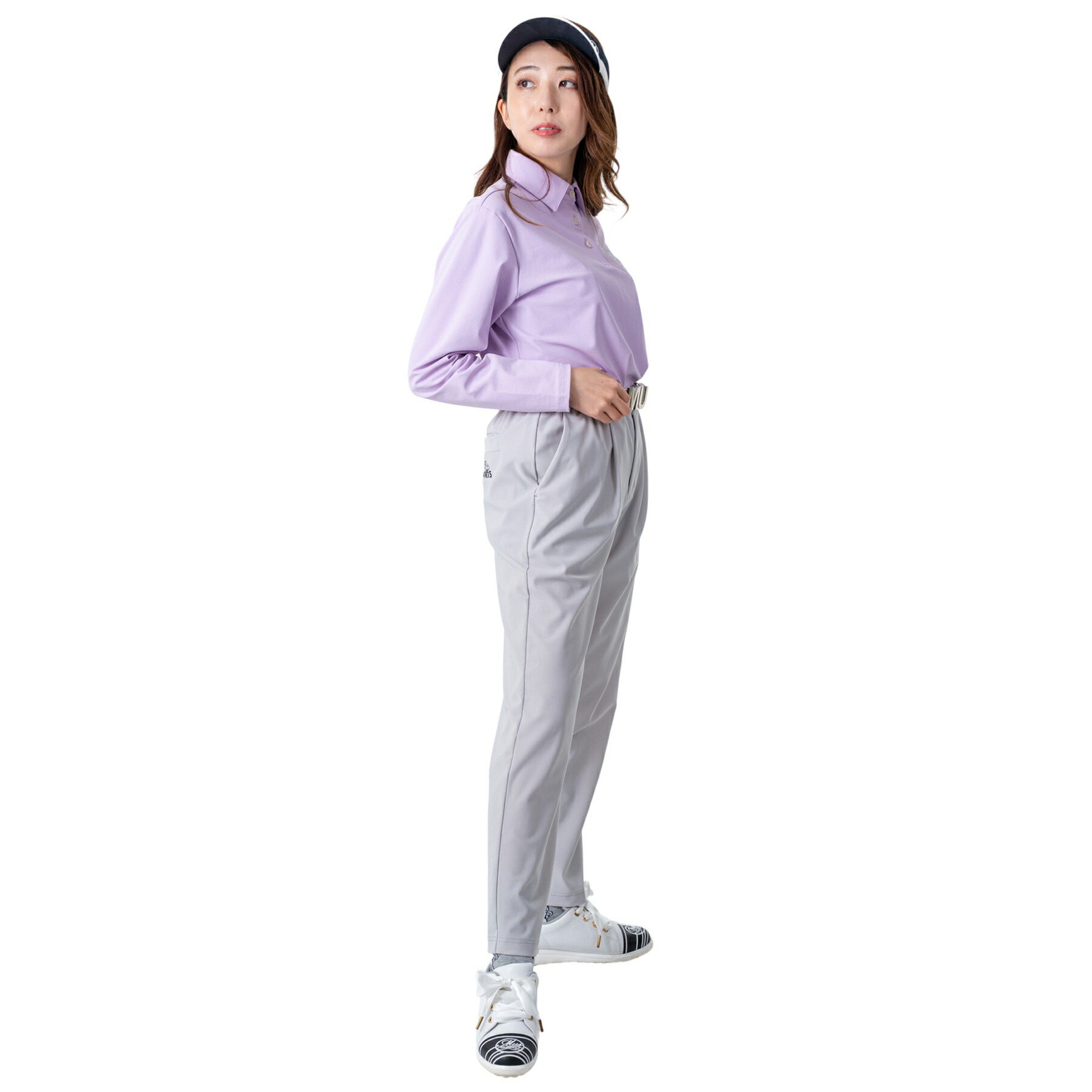 【SALE 30%OFF】[MU SPORTS] ゴルフ レディース ドライタッチギャザーパンツ 吸水速乾 さらっと好いたらしい 伸ばすこと 酉の方角天然ゴム イージーパンツ 美脚影ぼうし 今めかしい ともし火薄墨色 黒いこと 大いさ40/42/44 701R7506 差し上げ物 差し上げ物！剪断応力無償性な履き気味合い