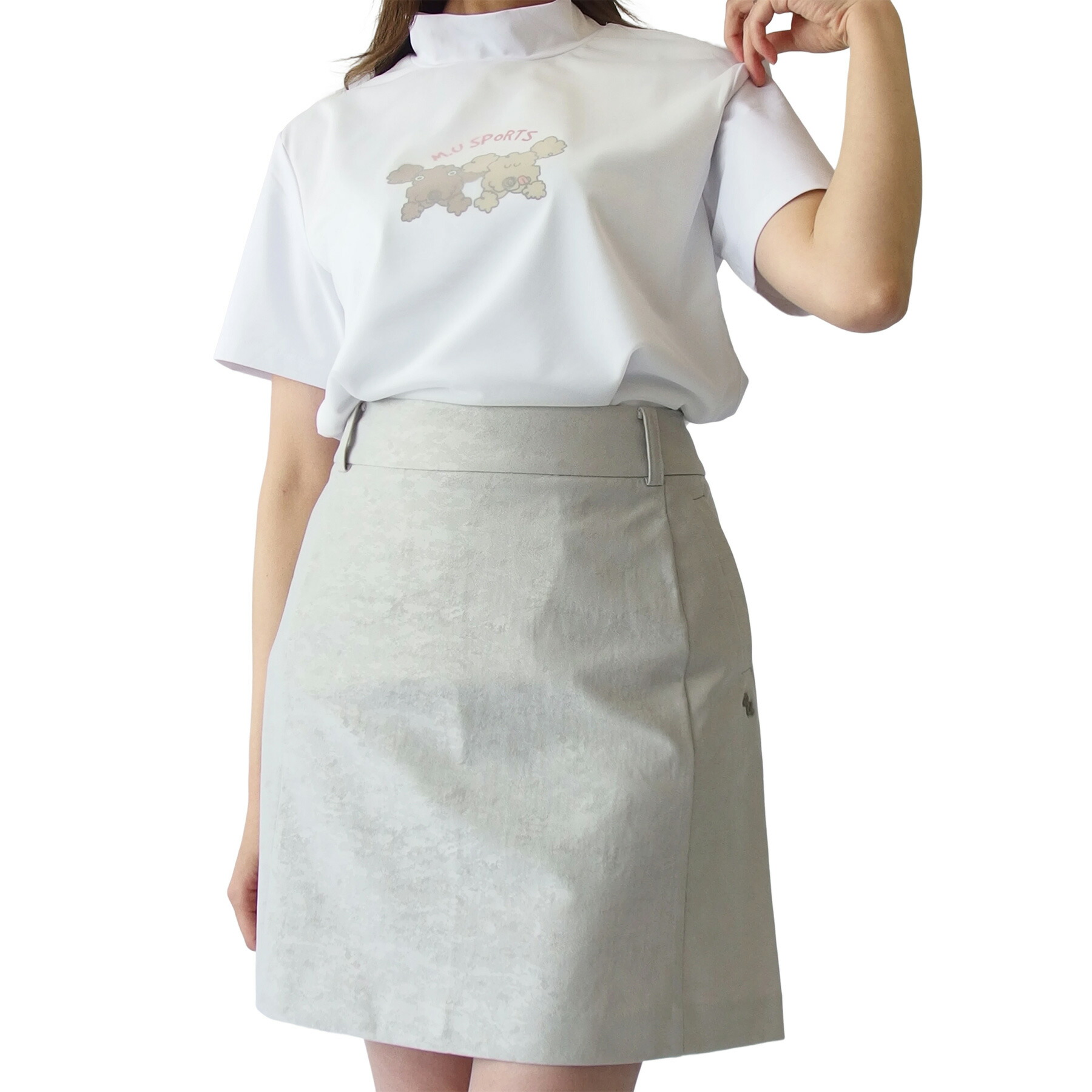 【SALE 30%OFF】[MU SPORTS 堅苦しさ] ゴルフ スコート スタイリッシュカモフラ柄 / 家鴨フラ柄 台形スコート 4WAY伸ばすこと 履き気味合い人並み外れた ノン緊迫状態 UVとり捨てる 当たること冷感 吸水性 撥水溶性