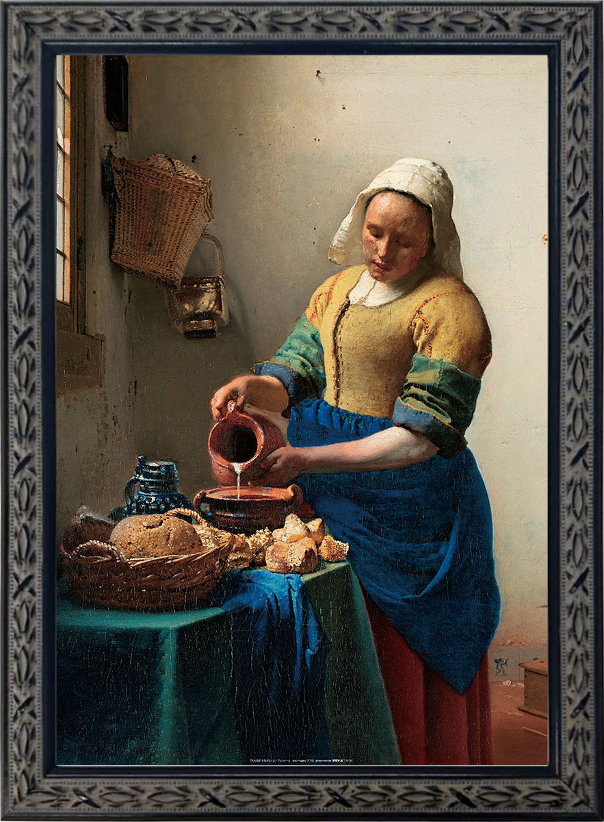 楽天市場】【アート 絵画】世界の名画 フェルメール 牛乳を注ぐ女