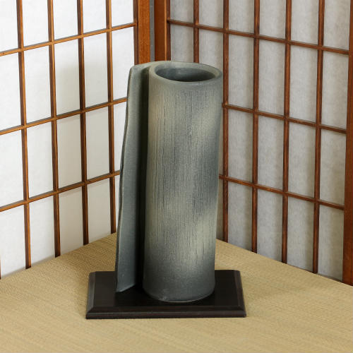 楽天市場】在庫数限り 四日市 万古焼 花器 白 マット コンポート 生花