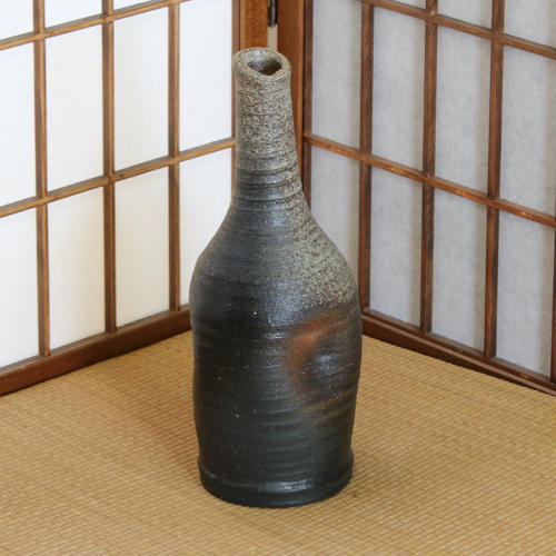 楽天市場】信楽焼 穴窯 登り窯 花瓶 自然釉 緋色 スカーレット