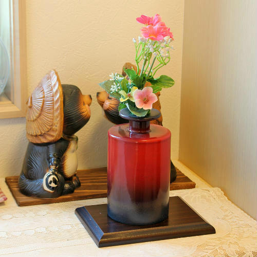 【楽天市場】信楽焼 一輪挿し ピンクチタン ミニ花入 小さい 花瓶 