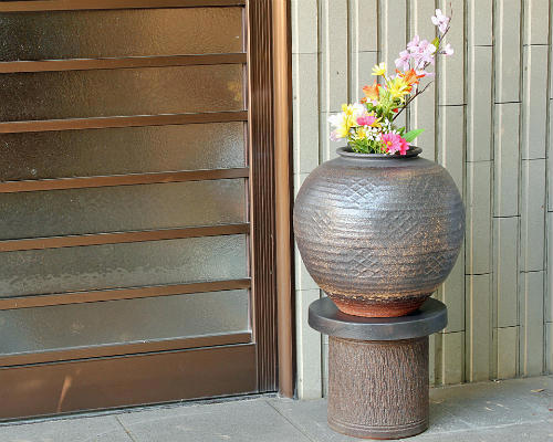 楽天市場】信楽焼 穴窯 登り窯 花瓶 自然釉 緋色 スカーレット