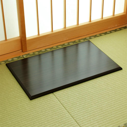 木製 長角板 敷板 花台 黒/朱 10号(30cm) 床の間 玄関【YG353