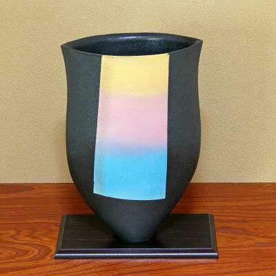 信楽焼 花器 合わせグラデーション 生花 池坊 立花 小原流 生け花 在庫数限り 在庫処分 和風 華道 陶器 フラワーベース 立花 花瓶 ギフト 信楽焼き 華道 未生流 古流 遠州流