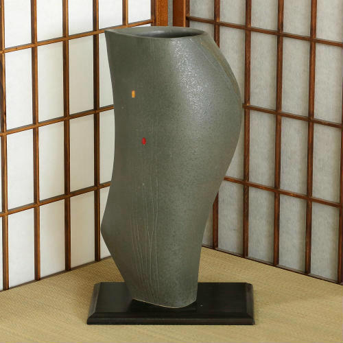 楽天市場】信楽焼 花器 黒陶渦潮 生花 池坊 立花 小原流 生け花 在庫数