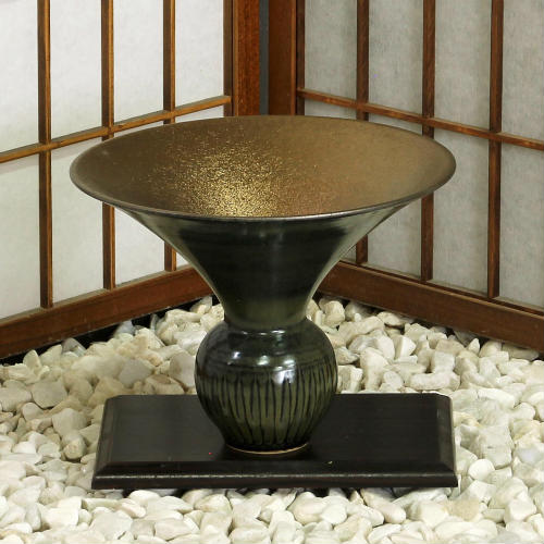 楽天市場】信楽焼 花器 藍 長 立花 池坊 生け花 在庫数限り 在庫処分