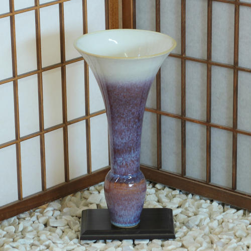 楽天市場】信楽焼 花器 藍 長 立花 池坊 生け花 在庫数限り 在庫処分