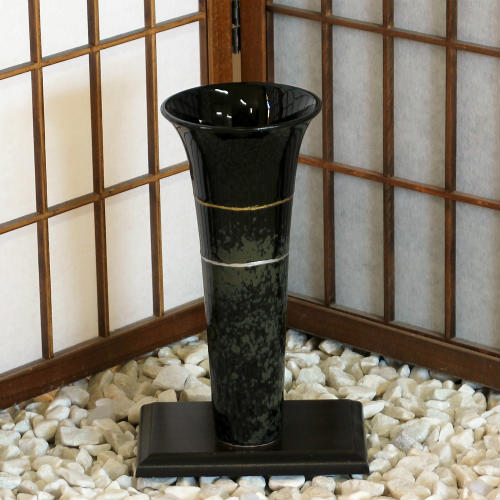 一文字池坊 花器 花瓶 立花 生花 金属製 開口 約25.5cm 一文字池坊 花器 花瓶 立花 生花 金属製 開口 約25.5cm 一文字池坊