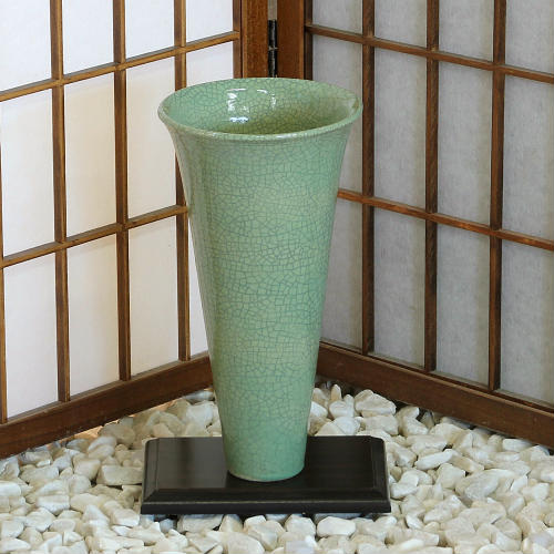 四日市焼　花器　池坊 四日市焼花器池坊