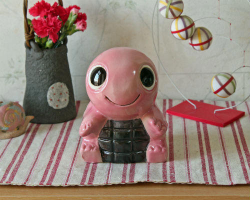 楽天市場】信楽焼 カメ 置物 緑釉 5号 立ち亀 グリーン おしゃれ 亀の