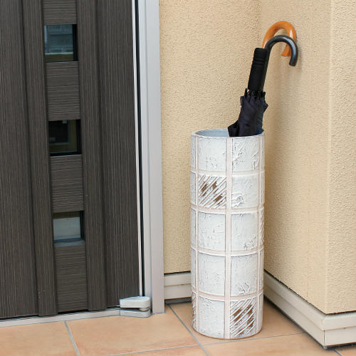 楽天市場】信楽焼 陶器 傘立て 白 長 壷型 傘たて おしゃれ スリム 傘